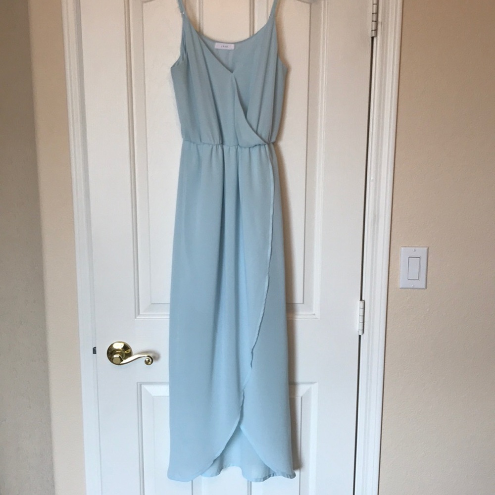 Lush high low dress - baby blue